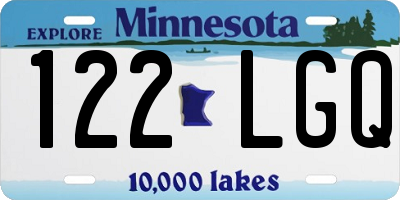 MN license plate 122LGQ