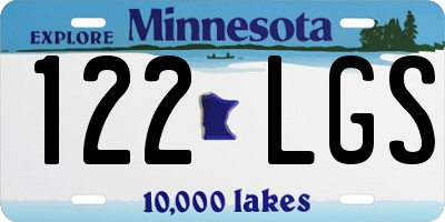 MN license plate 122LGS