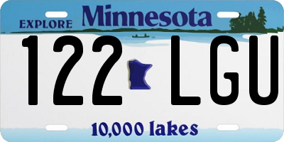 MN license plate 122LGU