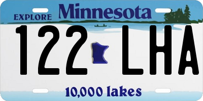 MN license plate 122LHA