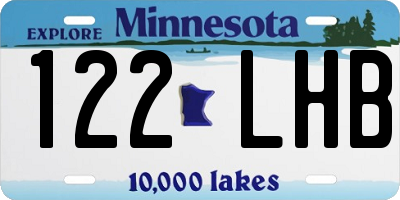 MN license plate 122LHB