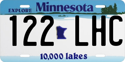 MN license plate 122LHC