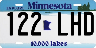 MN license plate 122LHD