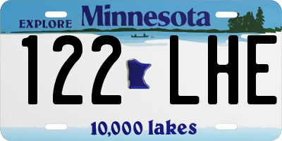 MN license plate 122LHE