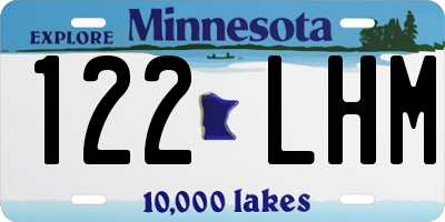 MN license plate 122LHM