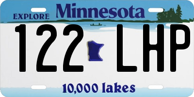 MN license plate 122LHP