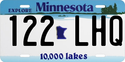 MN license plate 122LHQ