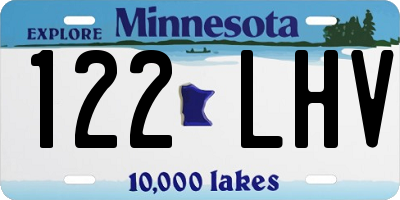 MN license plate 122LHV