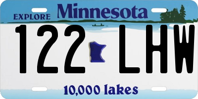 MN license plate 122LHW