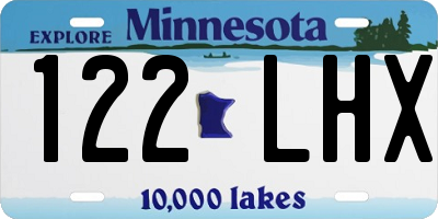 MN license plate 122LHX