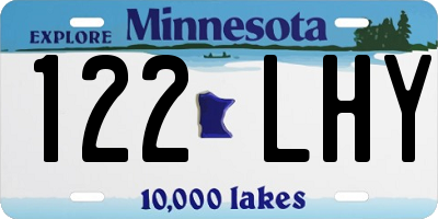MN license plate 122LHY