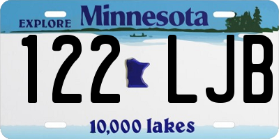 MN license plate 122LJB