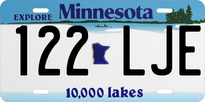 MN license plate 122LJE