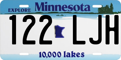 MN license plate 122LJH