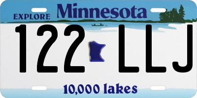 MN license plate 122LLJ