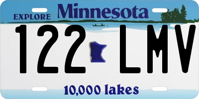 MN license plate 122LMV