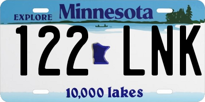 MN license plate 122LNK