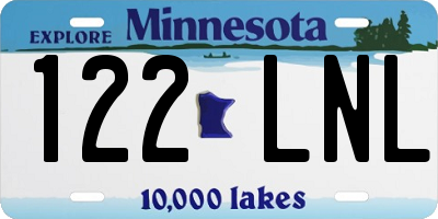MN license plate 122LNL