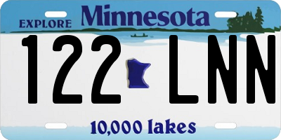 MN license plate 122LNN