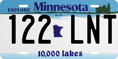 MN license plate 122LNT