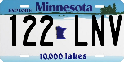 MN license plate 122LNV