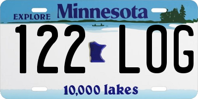 MN license plate 122LOG