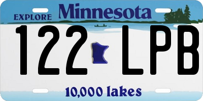 MN license plate 122LPB