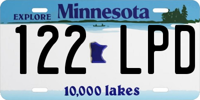 MN license plate 122LPD