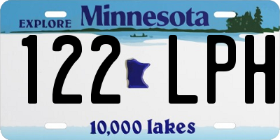 MN license plate 122LPH