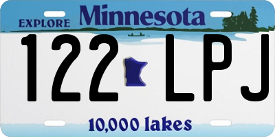 MN license plate 122LPJ