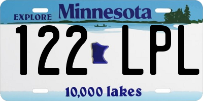 MN license plate 122LPL