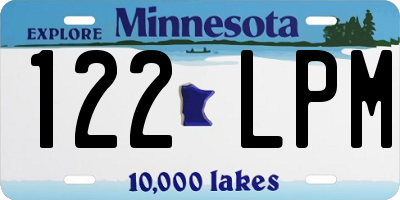 MN license plate 122LPM