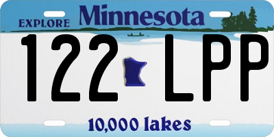 MN license plate 122LPP