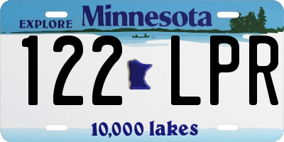 MN license plate 122LPR