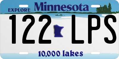 MN license plate 122LPS
