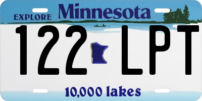MN license plate 122LPT