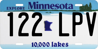 MN license plate 122LPV