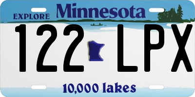MN license plate 122LPX