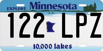 MN license plate 122LPZ
