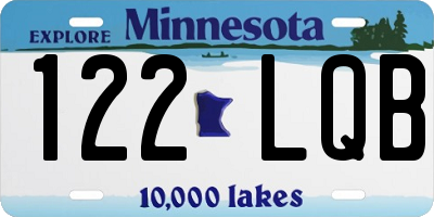 MN license plate 122LQB