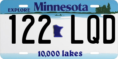 MN license plate 122LQD
