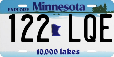 MN license plate 122LQE