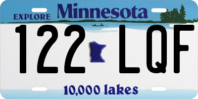 MN license plate 122LQF