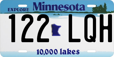 MN license plate 122LQH