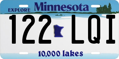 MN license plate 122LQI