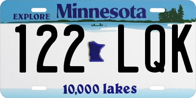 MN license plate 122LQK