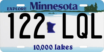MN license plate 122LQL