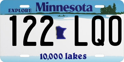 MN license plate 122LQO