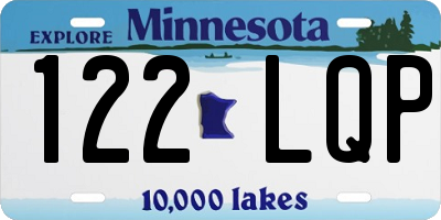 MN license plate 122LQP
