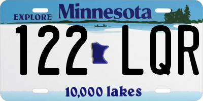 MN license plate 122LQR